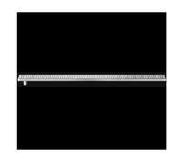 Siphon de Douche rectangulaire en Acier Inoxydable avec Grille Amovible, Drain Central, 6,8 x 120 cm (Drainage latéral 6,8 x 100 cm)