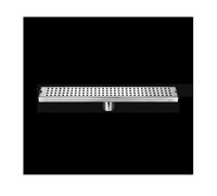 Siphon de Douche rectangulaire en Acier Inoxydable avec Grille Amovible, Drain Central, 6,8 x 120 cm (Drain Central 6,8 x 60 cm)