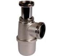 Siphon de lavabo à culot Nickelé mat 1"1/2 Ø 40 mm Valentin