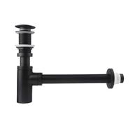 Siphon de Lavabo Basin Pop Up Drain Brass Bathroom Sink Siphon Drains Bottle Trap P-TRAP Pipe Waste Wall Drainage Kit(Color11)