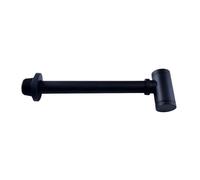 Siphon de Lavabo Bathroom Brass Round Bottle Siphon Trap Lavatory Basin Waste Stopper Drain P-Trap Washbasin Sink Pop up(Matt Black P-Trap)