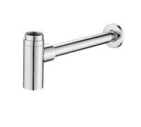 Siphon de Lavabo Bottle Trap Brass Siphon Oil Rubbed P-TRAP Bathroom Vanity Basin Pipe Waste With Pop Up Drain(Chrome A)