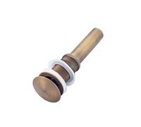 Siphon de Lavabo Bottle Trap Siphon Antique Brass P-TRAP Bathroom Vanity Basin Pipe Waste Pop Up Drain with Over Flow(Antique Brass A)
