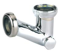 Siphon de lavabo en 'V' laiton chromé avec bouchon chromé D32mm - VALENTIN - 00 161300 000 00 Chromé G