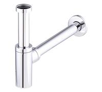 Siphon de lavabo universel en laiton chromé ecrou tournant a visser 33x42 (1'1/4) - Pour evacuation diamètre 32 mm - Installation facile - Design elegant NOYON & THIEBAULT