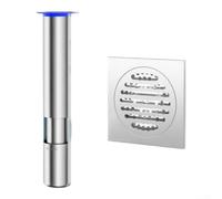 Siphon de pour sol 22CM Acier Inoxydable pour Évier et Lavabo - Bonde pour tubulaire Anti-Odeur Installation pour facile Salle de Bain(Two piece set)