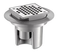 Siphon de sol 100x100 hauteur réglable sortie horizontale D40 DELABIE 682001