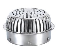 Siphon de Sol Anti-Blocage en Acier Inoxydable, 50/80/110mm Grille de Vidange de Sols, Grilles de Drainages, Caniveau Terrasse pour Le Drainage de Sol de Toit de Cour(80mm/3.1in)