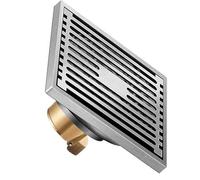 Siphon de Sol Anti-Odeur, 100 mm X 100 mm Drain de Douche Carré, Acier Inoxydable Grille de Drainage, Siphons Douches pour Salle de Bain Jardin