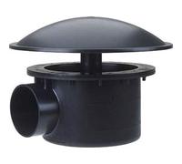 AquaForte Siphon de sol modèle Lourd avec chambre et coude 110 mm noir