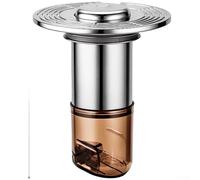 Siphon de sol automatique, couvercle de vidange de salle de bain, insert anti-drainage, noyau flottant à installation rapide, joint étanche en ABS pour douche, évier, 1 paquet