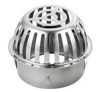 Siphon de Sol, Caniveau Exterieur Grille Acier Inoxydable, Ø60/75/80/90mm Drain de Toit, Grille de Vidange, pour Toit, Maison,Parc(50mm/2in)