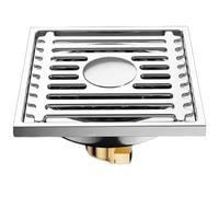 Siphon de Sol Carré en Acier Inoxydable, 100 X 100 mm, Grille de Drainage, Grilles de Goutte,Bonde de Douche pour Salle de Bain, Toilettes, Baignoire, Balcon