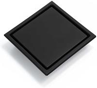 Siphon de Sol carré en Acier Inoxydable 304 avec Grille d'insertion pour carrelage, Couvercle Amovible, 4,3/5,9 Pouces, Design Double Face, Compatible avec Le s