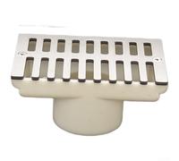 Siphon de sol compact en acier inoxydable avec sortie latérale pour les espaces restreints avec canaux lisses pour empêcher efficacement les blocages (DN50 grand)