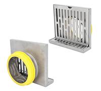 Siphon De Sol D'angle,Siphon Latéral En Acier Inoxydable En Forme De L, Siphon De Sol De Douche Résistant à la Corrosion, Tuyau De Plomberie Diamètre 110 Ou Diamètre 3.46 Pouces, Pour Salle De Bain,