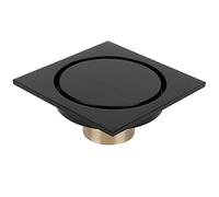 Siphon de Sol de Douche Carré, 10x10 cm en Cuivre Drain de Douche Européen Rétro avec Couvercle Amovible pour Cuisines Hôtels Familiaux Salles de Bains (#2)