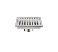 Siphon de Sol de Douche en Acier Inoxydable, Siphon de Sol Anti-odeurs en Acier Inoxydable, Salle de Bain, Toilettes, Cuisine, Balcon (Argent 03 15x15)