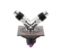 Siphon De Sol De Douche Machine À Laver À Sustentation Magnétique Tout en Cuivre Drain De Sol Dédié Salle De Bain Balcon Grand Joint De Déplacement Double Coude en Plastique Gris