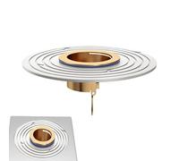 Siphon de sol de douche - Prévention du refoulement, installation facile, noyau d'étanchéité à membrane en silicone, rabat à ressort anti-odeur, anneau adaptateur universel de 6,3 cm | Convient pour