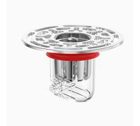 Siphon de Sol de Douche Professionnel Anti-Odeur, Insert de Siphon de Sol Anti-refoulement avec Couvercle, adapté au Calibre 34 Mm à 45 Mm (Rouge)