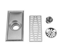 Siphon De Sol Douche Itenne,Grille D Evacuation Douche Recule 22 X 13,Siphon De Sol Avec Grille,Tbest Syphon,Ecrou oir A Viande,Pluie,e Sol En Acier Iydable Rec Salle De Bains,Couvercle De Drain De Do