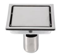 Siphon De Sol Drain De Douche Carré 110 mm en Acier Inoxydable 304 Drain De Plancher Cheveux Crépine Insert De Tuile Anti-Encrassement Anti-Odeur pour Cuisine Salle De Bain Large Calibre WC Balcon