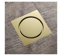 Siphon de Sol Drain de Sol en Laiton Rose Or carré 10x10cm Salle de Bains Douche de Douche grilles grilles de taquillage Balcon drains d'eau (Color : Gold)