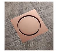 Siphon de Sol Drain de Sol en Laiton Rose Or carré 10x10cm Salle de Bains Douche de Douche grilles grilles de taquillage Balcon drains d'eau (Color : Rose Gold)