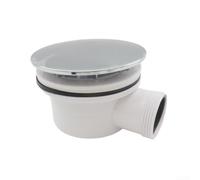 Siphon de sol en ABS blanc pour base de douche de 115 mm, sortie latérale, anti-piège, déchets de salle de bain en plastique durable, style moderne