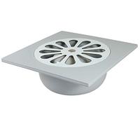 Siphon de Sol en ABS, Longueur 140mm x Largeur 140mm, Gris Clair
