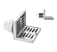 Siphon de sol en acier inoxydable 304 avec support mural épais pour une installation en coin ou au sol, équipé de fonctionnalités de contrôle des insectes et de blocage (50#)