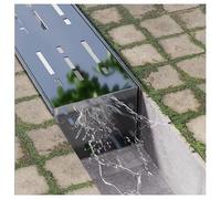 Siphon de sol en acier inoxydable 304 - Canal mince avec grille pour cour, patio, allée, garage