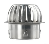 Siphon de sol en acier inoxydable à grande cylindrée pour balcon et toit avec design antiblocage et pince réglable pour une installation sûre (Ø 90 mm)
