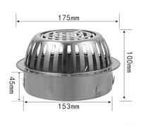Siphon de sol en acier inoxydable à grande cylindrée pour balcon et toit avec design antiblocage et pince réglable pour une installation sûre (Ø 83 mm)