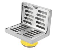 Siphon de Sol en Acier Inoxydable Anti-Corrosion et Anti-Usure Drain L 90° pour Drainage Horizontal avec Tuyaux 50mm pour Murs Professionnels