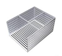 Siphon de sol en acier inoxydable avec maille de 8 mm, panier filtre à double usage pour cuisine et usage commercial, argenté (M)