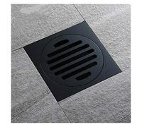 Siphon de Sol en Acier Inoxydable Carrelage Insert carré de Sol des déchets Grates Siphon Drain Passoire en Acier Inoxydable Couverture(Brass Y85823)