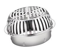 Siphon de Sol en Acier Inoxydable, Grilles de Drainage Exterieur, Grille d'évacuation d'eau de Pluie, Caniveau Terrasse, Siphons de Sols Enfichable(200mm)