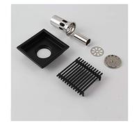Siphon de Sol en Acier Inoxydable Noir en Acier Inoxydable Douche de vidange Salle Bain Plancher Drain Tile Insert carré Anti-Odeur Plancher(Red)