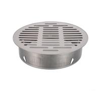 Siphon de sol en acier inoxydable pour toit extérieur et jardin avec design creux anti-blocage et insert direct en PVC pour un drainage efficace (tube de 200 mm)