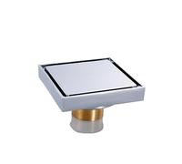 Siphon de Sol en Laiton pour Douche, Salle Bain, Insert carrelage, carré d'eau 100 x cm (Argent)