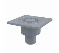 Siphon de sol en plastique - 150x150/50 mm - sortie verticale