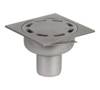 Siphon inox complet - couverture sablée - Showerdrain Eko / sortie verticale /100x100mm ACO