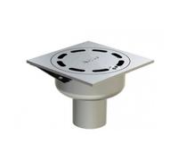 Siphon de sol inox 100x100 mm H35 mm à sortie verticale - Netdrain Standard ACO