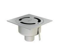 Siphon de sol inox 150x150 mm H58 mm à sortie verticale - Netdrain Standard ACO