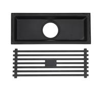 Siphon de Sol linéaire en Acier Inoxydable 304 |Le système de contrôle des odeurs Aide à éviter Les odeurs d'égout |Grand Drainage pour Salle de Bain/Douche |Entretien Simple (20CM)