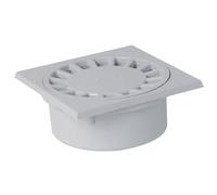 Siphon de sol - NICOLL - SC456G - 15x15 cm - Gris clair - PVC