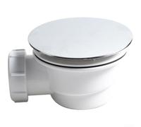 Siphon de sol pour base de douche 82-90 mm, bonde de salle de bain en ABS chromé avec joint d'eau, filtre amovible, couvercle anti-odeurs, blanc, facile à nettoyer et à installer