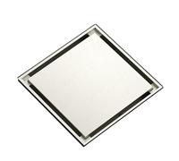 Siphon de sol pour salle de bain Couvercle de Valve vidange sol Invisible, piège douche, Anti-reflux for cuisine salle bains, carré en laiton Anti-odeur 100x100(YELLOW)